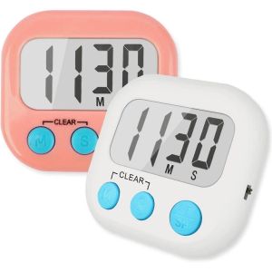 Large LCD Digital Kitchen Cooking Timer Count Down Up Clock Loud Alarm Magnetic Fitness Timer