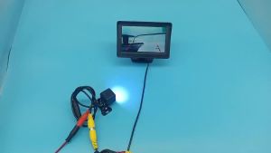 4.3-inch Car Reversing Mirror with 12-LED Park Assist Camera - Safe Driving Aid System Clear View and Easy Installation