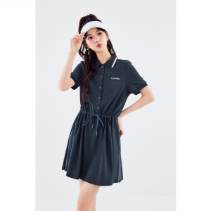 SEIFINI | College Style Embroidered Polo Neck Dress