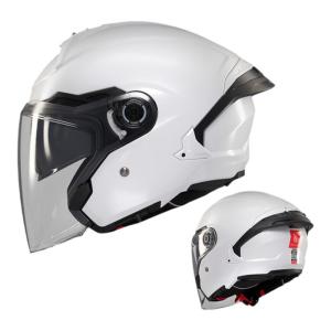 MT Helmets | All-Season Motorcycle Half Helmet Dual Visor Large Spoiler