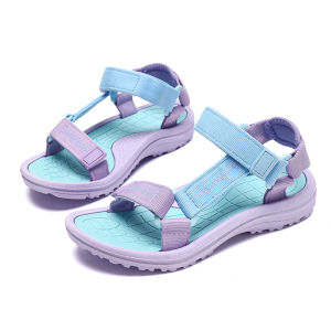 Summer Cute Girls Outdoor Sport Beach Sandals Open-Toe Breathable Kids Flat Walking Sandalies Size 31-38