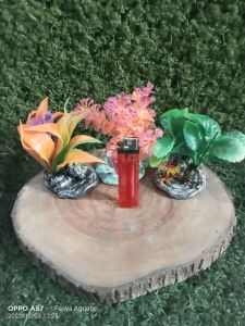 3 pcs rumput plastik tanaman Aquarium/Aquascape (motif random)