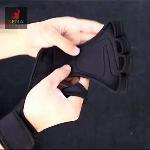 Găng tay tập Gym Xỏ 4 Ngón Có Quấn cổ tay - Hỗ trợ bảo vệ cổ tay chống chai tay