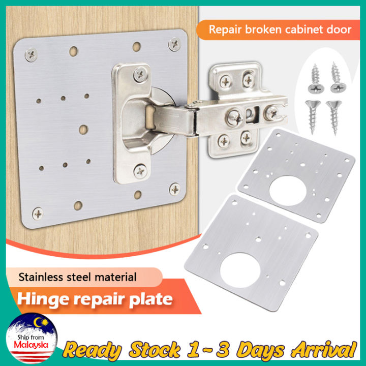 Hinge Repair Plates Stainless Steel Door Hinges Plate Screws