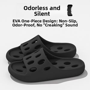 MONLEYTA | Anti-Slip Bathroom Slippers Womens Indoor Home Dormitory Quick Dry Hollow Out Odorless EVA Slippers Comfortable Summer Sandals