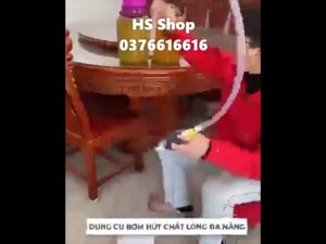 Dụng cụ bơm hút chất lỏng bóp tay tiện lợi - Thông Minh Dễ Sử Dụng kèm 2 khóa và 1m ống