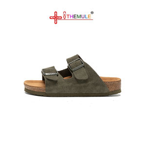 THEMULE | Slip-On Flat Sandals Leather Cork