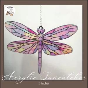 Acrylic Dragonfly Hanging Decor Colorful Insect Suncatcher Bedroom Living Room Pendant Window Decorations for Home Garden Gift