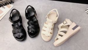 Sandal Tali Wanita Import Modis Fashion Hitam Polos Bisa COD GRATIS ONGKIR Yeojong Series