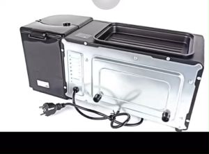 เครื่องชงกาแฟมัลติฟังก์ชั่นกระทะเตาอบขนาดเล็ก 3 In 1 เครื่องทําอาหารเช้าไฟฟ้า