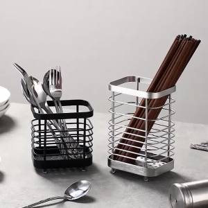 Suspension Type Household Stainless Steel Kitchen Cutlery Holder Drainer for Chopstick Forks Spoons Storage Organizer Ware Racks