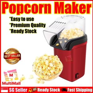 Mini Popcorn Maker Electric Portable Home Popcorn Machine Red Kitchen Utensil Easy to Use Perfect Gift