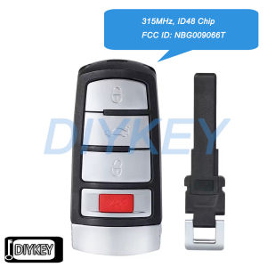 4 Buttons Smart Remote Car Key Fob 315MHz ID48 Chip for Volkswagen Passat CC 2006-2015 FCC ID: NBG009066T P/N: 3C0 959 752
