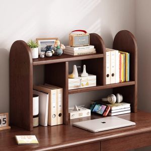 Extensible Wooden Bookshelf for Children and Students Storage
