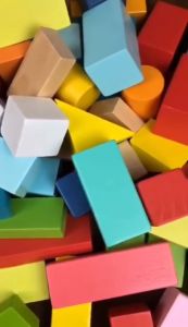 Mainan Balok Susun Kayu Besar 100pcs: Mainan Edukasi Anak Wooden Block