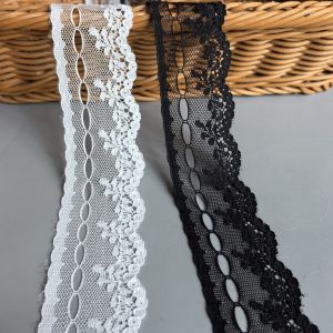 T2156 Thin Ultra Fairy Lace Trim Transparent Tulle Fabric with Wave Dot Design for Baby Clothes And Home Decor Country Style