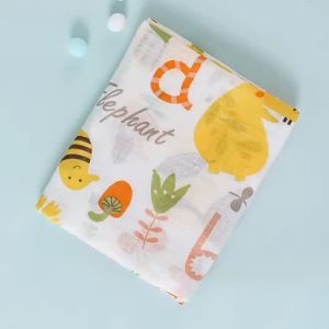(110cm x 110cm) Baby Care Newborn Baby LARGE Swaddle Muslin Soft Blanket Towel Double layer Kain Bedung Kain Selimut Napkin Lampin Baby Blanket
