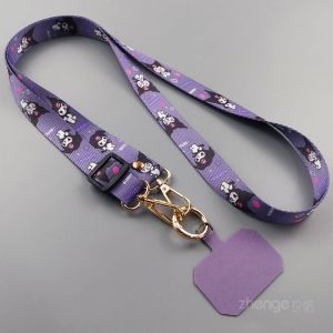 New Purple Kurokos Uniform Crossbody Phone Strap: A Durable Anti-Loss Necklace Hanging Rope for Mobile Phones