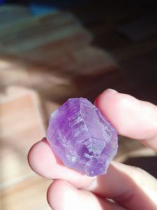 อเมทิสต์ Amethyst 💜 #Ame3 #หินดิบ หินสีม่วง หินธรรมชาติ น้ำหนัก 9.6 g