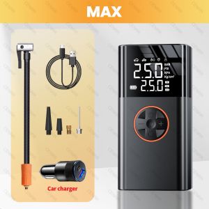 Electric Air Pump Powerful Car Tire Inflator LCD Display Portable Air Injector Wireless Tyre Compressor for Car Motorcycle Ball