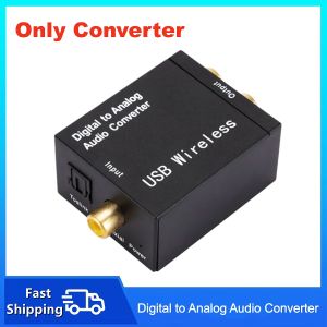 Digital to Analog Audio Converter DAC Optical Fiber Toslink Coaxial Signal to RCA L/R 3.5mm Jack Audio Decoder DAC Amplifier