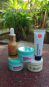 Viva Paket Anti Flek Hitam | Day Cream Sunscreen Night Cream Collagen Cream Whitening Serum Gold
