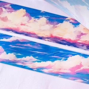 Modern Landscape Scrapbooking Tape with Sky And Cloud Background Flowing Hemp Sticker Material Pet And Paper Adhesive Tape