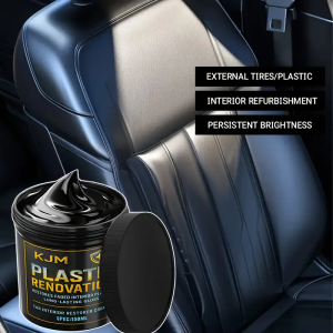 Black Plastic Restorer - Suitable for Automotive Plastics Trim Stripsand Tires|Rich Gloss|Restores Faded Surfaces |High-Gloss
