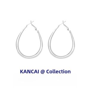 Elegant Oval S925 Silver Needle Stud Earrings for Women Suitable for Square And round Faces Minimalist Style Fashion Jewelry