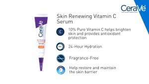 CeraVe Skin Renewing Vitamin C Serum Dark Spot Wrinkles Remover Whitening Lighten skin tone 30ML