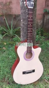 GITAR AKUSTIK YAMAHA TERMURAH PEMULA Gitar Steel Natural Gitar Coklat Packing Kayu - Lazada