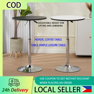 Coffee table dining table circular telescopic dining tablecocktail party table