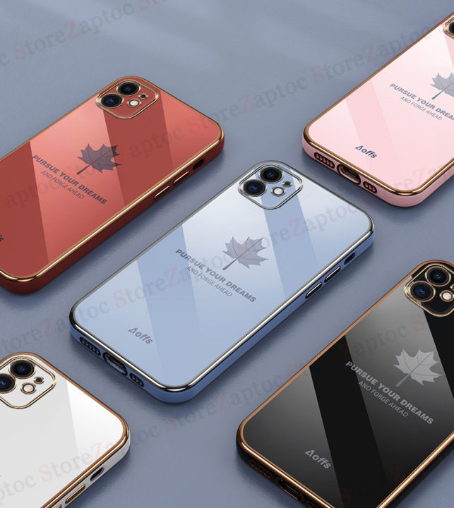 Plating Casing For Tecno Spark Go 2023 Phone Case【Free Lanyard】Maple ...