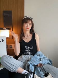 Áo thun BA LỖ nữ chất cotton in hình thời trang ANHSTORE  áo 3 lỗ nữ thun IN HÌNH phong cách Hàn Quốc