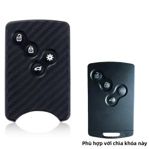 Ốp Bảo Vệ Chìa Khóa Xe Bằng Silicon Dành Cho Renault Megane 2 3 Clio Scenic Duster Kaptur Logan Laguna Zoe Koleos Danilo Nema Fluence In Họa Tiết Sợi Carbon