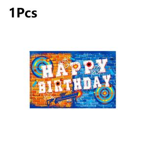 fruitful party | 108 Pcs Dart War Party Decorations&Tableware Set-Dart War Plates Cups Napkins Tablecloth Banner etc Dart Birthday Party Supplies