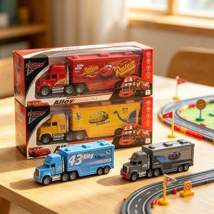 Disney | Childrens die-casting container truck set cartoon racing toy collection gift birthday gift