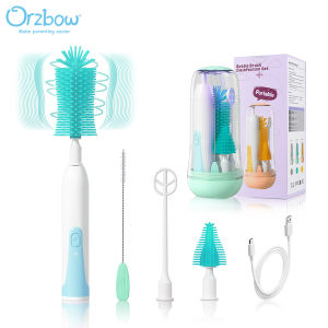 Orzbow 6-in-1 Electric Baby Bottle Cleaning Set: UV-Sterilization & More