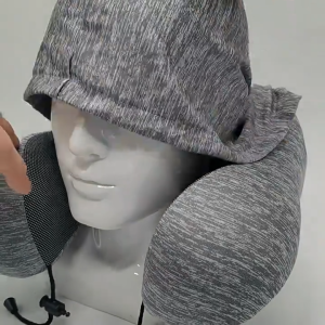 Travel Neck Pillow with Hoodie U-Shaped Memory Foam Highly Recommended Lightweight Neck Support Pill