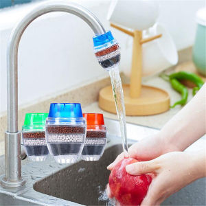 🔥Moheted👍Kitchen Water Purifier Filter Activated Carbon Plastic Faucet Tap Household 5 Layers Adsorption Impurities Filtration Cartridge