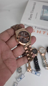 PREMIUM✅PROMO ORIGINAL WATCH WANITA FASHION WANITA Jam Tangan Kasual ANALOG Mewah SEVEN MINUTE New M757C Series RANTAI |STAINLESS STEEL| Dm: 37 cm TANGGAL AKTIF✔️ Chrono Variasi (Off) Free BOX & BATERAI Cadangan WATER RESIST 100M [TAHAN AIR] BERENANG✅