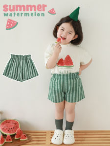 Romantic Ruffle Shorts Casual Soft Skin-friendly Childrens Summer Fashionable Cute Girls Cotton Blend Pants