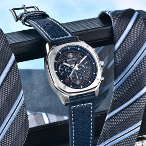 BENYAR Top Brand New Men Watches Leather Strap 43mm Luminous Dial Luxury Waterproof Sport Quartz Watch Men Gift Clock BY-5222