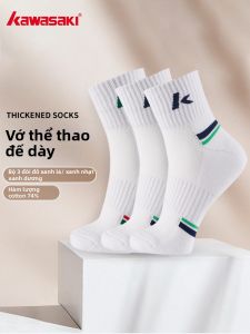 KAWASAKI | Vớ Dày Thoáng Khí Đế Bằng Vải Bông 3 Đôi