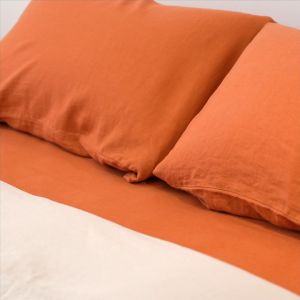 KAPAS LIVING | Fitted Bedsheet Set | French Linen | Bedsheet + Pillowcase | Single/Queen/King/Sk