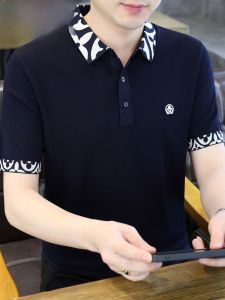 HENGYUANXIANG | High-End Color Block Collared Short Sleeve Polo Shirt Mens Casual Summer New Business Style Half Sleeve T-Shirt By Hengyuanxiang