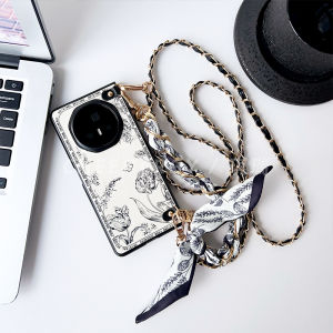 Qi Rui Mo Shangdi Florals Applicable to Honor Magicv3 Phone Case Magic V2 Foldable Screen Chain Extreme Edition Female Protective Case All-Inclusive Drop-Resistant Huawei Silk Scarf Bracelet Crossbody Back Lanyard