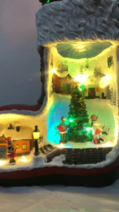 LED Christmas Winter Village Stocking Decoration