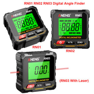 ANENG | RN01 RN02 RN03 Digital Angle Finder 360 degree Electronic Laser 4-Side Strong Magnetic Angle Gauge Woodworking Measuring Tools