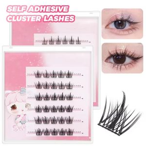 Glue Free Cluster Lashes No glue Self Adhesive DIY Individual Lashes Natural Soft False Eyelashes make up Eyelash Extension